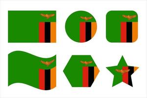 Zambia vlag eenvoudige illustratie voor onafhankelijkheidsdag of verkiezing vector