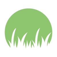 negatieve ruimte groen gras logo symbool vector pictogram illustratie grafisch ontwerp