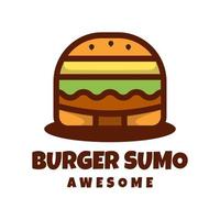 illustratie vectorafbeelding van hamburger sumo, goed voor logo-ontwerp vector