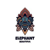 illustratie vectorafbeelding van olifant mooi, goed voor logo-ontwerp vector