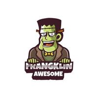 illustratie vectorafbeelding van zombie franklin, goed voor logo-ontwerp vector