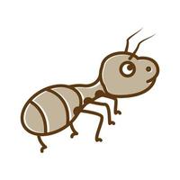 dier insect kleine mier schattig cartoon bruin logo ontwerp vector pictogram symbool illustratie