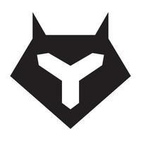 letter y met hoofd dier logo vector pictogram illustratie ontwerp