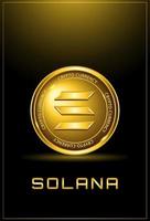 solana sol cryptocurrency munten poster vector