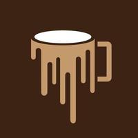 mok beker chocolade melk smelten logo symbool pictogram vector grafisch ontwerp illustratie idee creatief