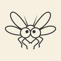 dier insect honingbij vlieg lijnen logo ontwerp vector pictogram symbool illustratie