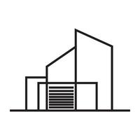 architectuur minimalistisch huis lijnen modern eenvoudig logo ontwerp vector pictogram symbool illustratie