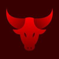 abstract rood hoofd koe vee logo symbool pictogram vector grafisch ontwerp illustratie idee creatief