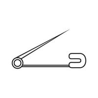lijn eenvoudig veiligheidsspeld logo ontwerp vector grafisch symbool pictogram teken illustratie creatief idee