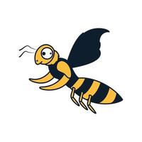 bijen honing vliegen schattig cartoon kleurrijk logo vector illustratie ontwerp