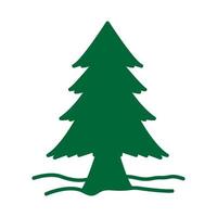 moderne enkele groene dennenboom logo symbool vector pictogram illustratie grafisch ontwerp
