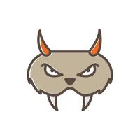 dierenkop schattig carnivora logo symbool pictogram vector grafisch ontwerp illustratie