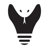 cobra met lamp logo vector symbool pictogram ontwerp grafische afbeelding