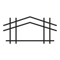 lijnen ijzer gebouw constructie logo vector pictogram illustratie ontwerp