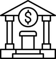 bank pictogramstijl vector