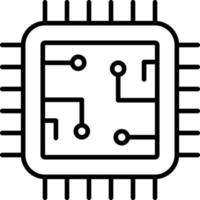 processor pictogramstijl vector