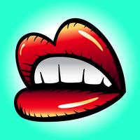 Sexy lippen Vector Icon