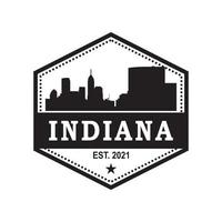 Indiana skyline silhouet vector logo