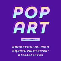 moderne pop-art lettertype effect vector