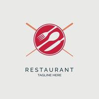 restaurant logo ontwerpsjabloon voor merk of bedrijf en andere vector