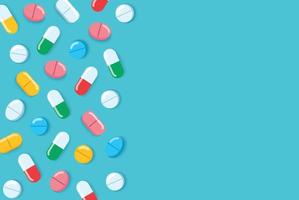 medische pillen en capsules apotheek vectorillustratie