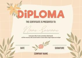 diploma certificaat concept sjabloon vector