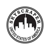 wolkenkrabber van amerika vector, architectuur logo vector