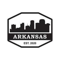 arkansas skyline silhouet vector logo