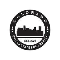 Colorado skyline silhouet vector logo