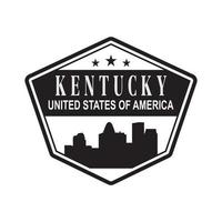 Kentucky skyline silhouet vector logo