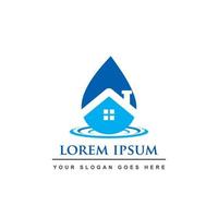 huis water logo, onroerend goed logo vector