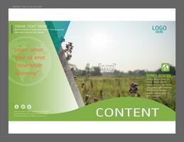Presentatie lay-outontwerp voor groen voorbladsjabloon. vector