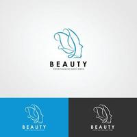 silhouet vrouw logo, hoofd, gezicht logo geïsoleerd. gebruik voor schoonheidssalon, spa, cosmetisch ontwerp, enz vector