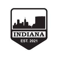 Indiana skyline silhouet vector logo