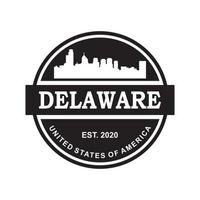 delaware skyline silhouet vector logo