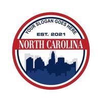 noord-carolina skyline vector logo