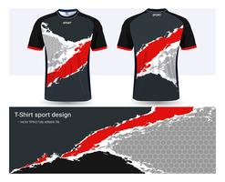 Voetbal shirt en t-shirt sport mockup sjabloon, grafisch ontwerp voor voetbalclub of activewear uniformen. vector