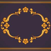 Sier vintage frame. Vectorillustratie in gele en violette kleuren vector