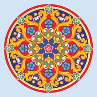 Kleurrijke etnische ronde siermandala. Vector illustratie