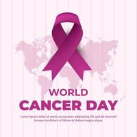 vector van 4 februari wereld kanker dag poster of banner achtergrond.
