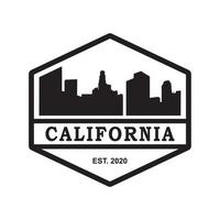 Californië skyline silhouet vector logo