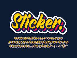 Hipster lettertype voor sticker en T-shirt ontwerp vector