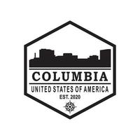 colombia skyline silhouet vector logo