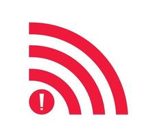 geen wifi-verbindingspictogram, geen wifi-draadloos pictogram vector