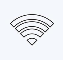 wifi signaal pictogram teken vector zwarte kleur