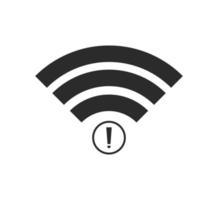 geen wifi draadloze pictogram vector. geen wifi-verbindingspictogram. geen draadloze verbindingen vector