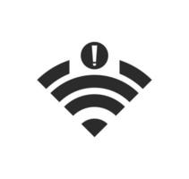 geen wifi-verbindingspictogram, geen wifi-draadloos pictogram vector