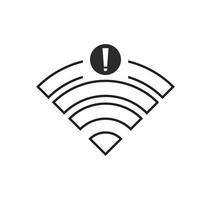 geen wifi-verbindingspictogram, geen wifi-draadloos pictogram vector