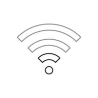 wifi signaal pictogram teken vector zwarte kleur