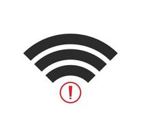 geen wifi draadloze pictogram vector. geen wifi-verbindingspictogram. geen draadloze verbindingen vector